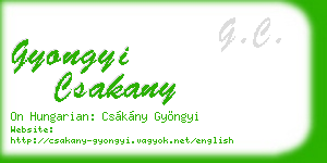 gyongyi csakany business card